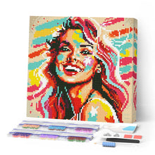 Charger l'image dans la galerie, Mini Diamond Painting 25x25cm - Broderie Diamant Blonde Pop Art