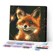 Charger l'image dans la galerie, Mini Diamond Painting 25x25cm - Broderie Diamant Renard Roux et Lumière