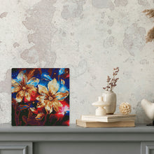 Charger l'image dans la galerie, Mini Diamond Painting 25x25cm - Fleurs Dorées Brillantes