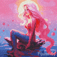 Charger l'image dans la galerie, Mini Diamond Painting 25x25cm - Sirène Rose