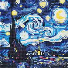 Charger l'image dans la galerie, Mini Diamond Painting 25x25cm - Nuit Étoilée Vibrante