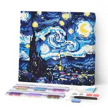 Charger l'image dans la galerie, Mini Diamond Painting 25x25cm - Broderie Diamant Nuit Étoilée Vibrante