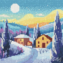 Charger l'image dans la galerie, Mini Diamond Painting 25x25cm - Nuit d'Hiver en Toscane