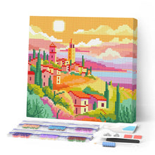 Charger l'image dans la galerie, Mini Diamond Painting 25x25cm - Broderie Diamant Printemps en Toscane