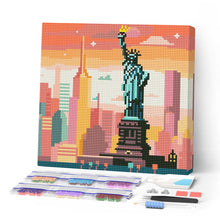 Charger l'image dans la galerie, Mini Diamond Painting 25x25cm - Broderie Diamant Ciel Lumineux de New York