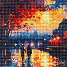 Charger l'image dans la galerie, Mini Diamond Painting 25x25cm - Nuit Romantique