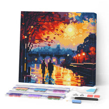 Charger l'image dans la galerie, Mini Diamond Painting 25x25cm - Broderie Diamant Nuit Romantique