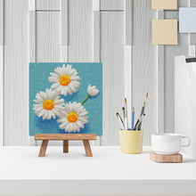 Charger l'image dans la galerie, Mini Diamond Painting 25x25cm - Jolies Marguerites Blanches