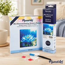 Charger l'image dans la galerie, Mini Diamond Painting 25x25cm - Lotus Blanc Brillant