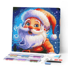 Charger l'image dans la galerie, Mini Diamond Painting 25x25cm - Broderie Diamant Père Noël Souriant