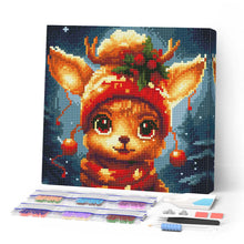 Charger l'image dans la galerie, Mini Diamond Painting 25x25cm - Broderie Diamant Renne Mignon Fantaisie