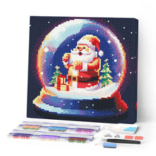 Charger l'image dans la galerie, Mini Diamond Painting 25x25cm - Broderie Diamant Boule à Neige et Père Noël