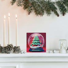Charger l'image dans la galerie, Mini Diamond Painting 25x25cm - Boule à Neige et Sapin de Noël