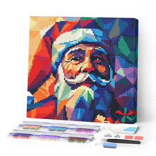 Charger l'image dans la galerie, Mini Diamond Painting 25x25cm - Broderie Diamant Père Noël Polygone