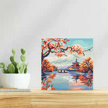 Charger l&#39;image dans la galerie, Mini Diamond Painting 25x25cm - Lac et Mont Fuji