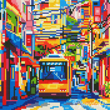 Charger l&#39;image dans la galerie, Mini Diamond Painting 25x25cm - Bus de la Ville de Tokyo