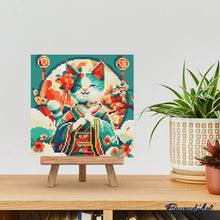 Charger l&#39;image dans la galerie, Mini Diamond Painting 25x25cm - Chat Princesse Japonaise