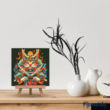 Charger l&#39;image dans la galerie, Mini Diamond Painting 25x25cm - Chat Samouraï