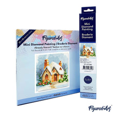 Charger l&#39;image dans la galerie, Mini Diamond Painting 25x25cm - Maison en Briques sous la Neige
