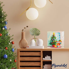 Charger l&#39;image dans la galerie, Mini Diamond Painting 25x25cm - Sapin et Cheminée