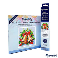 Charger l&#39;image dans la galerie, Mini Diamond Painting 25x25cm - Cloches de Noël