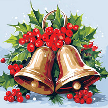 Charger l&#39;image dans la galerie, Mini Diamond Painting 25x25cm - Broderie Diamant Cloches de Noël