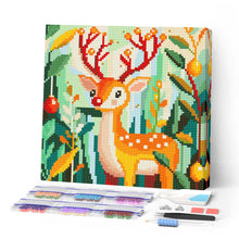 Charger l'image dans la galerie, Mini Diamond Painting 25x25cm - Broderie Diamant Renne Doré