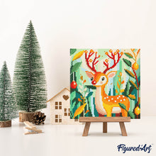 Charger l&#39;image dans la galerie, Mini Diamond Painting 25x25cm - Renne Doré