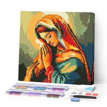 Charger l'image dans la galerie, Mini Diamond Painting 25x25cm - Broderie Diamant Marie en Prière