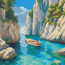 Charger l'image dans la galerie, Mini Diamond Painting 25x25cm - Crique Bleue Paisible