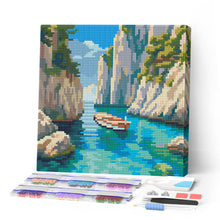 Charger l'image dans la galerie, Mini Diamond Painting 25x25cm Figured'Art - Crique Bleue Paisible