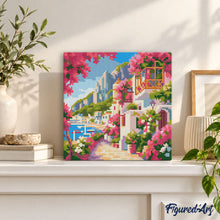 Charger l'image dans la galerie, Mini Diamond Painting 25x25cm - Allée Fleurie de Capri