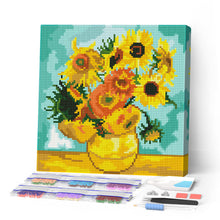 Charger l'image dans la galerie, Mini Diamond Painting 25x25cm Figured'Art - Van Gogh - Tournesols