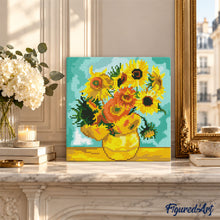 Charger l'image dans la galerie, Mini Diamond Painting 25x25cm - Van Gogh - Tournesols