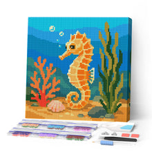 Charger l'image dans la galerie, Mini Diamond Painting 25x25cm Figured'Art - Hippocampe