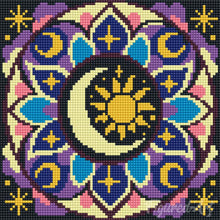 Charger l'image dans la galerie, Mini Diamond Painting 25x25cm - Mandala céleste