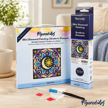 Charger l'image dans la galerie, Mini Diamond Painting 25x25cm - Mandala céleste
