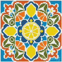 Charger l'image dans la galerie, Mini Diamond Painting 25x25cm - Mandala agrumes