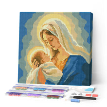 Charger l'image dans la galerie, Mini Diamond Painting 25x25cm Figured'Art - L'Étreinte de Marie
