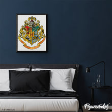 Charger l'image dans la galerie, Broderie Diamant - Blason de Poudlard - Harry Potter 40x50cm toile tendue sur châssis
