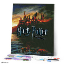 Charger l'image dans la galerie, Diamond Painting - Broderie Diamant - Poudlard en Flammes - Harry Potter 40x50cm toile tendue sur châssis