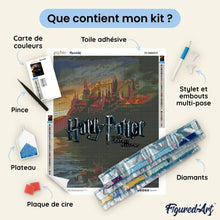 Charger l'image dans la galerie, Broderie Diamant - Harry Potter - Poudlard en Flammes