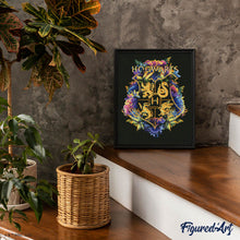 Charger l'image dans la galerie, Broderie Diamant - Blason Floral de Poudlard - Harry Potter 40x50cm toile tendue sur châssis