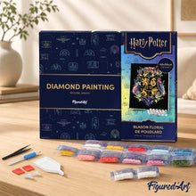 Charger l'image dans la galerie, Broderie Diamant - Blason Floral de Poudlard - Harry Potter 40x50cm toile tendue sur châssis