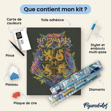 Charger l'image dans la galerie, Broderie Diamant - Blason Floral de Poudlard - Harry Potter 40x50cm toile tendue sur châssis