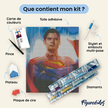 Charger l'image dans la galerie, Broderie Diamant - Superman 2025 Affiche 40x50cm toile tendue sur châssis