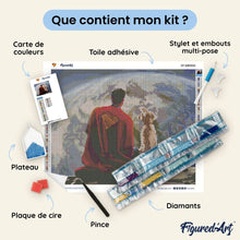 Charger l'image dans la galerie, Broderie Diamant - Superman et Krypto