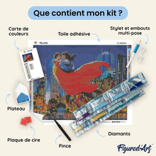 Charger l'image dans la galerie, Broderie Diamant - Superman et Loïs dans le Ciel