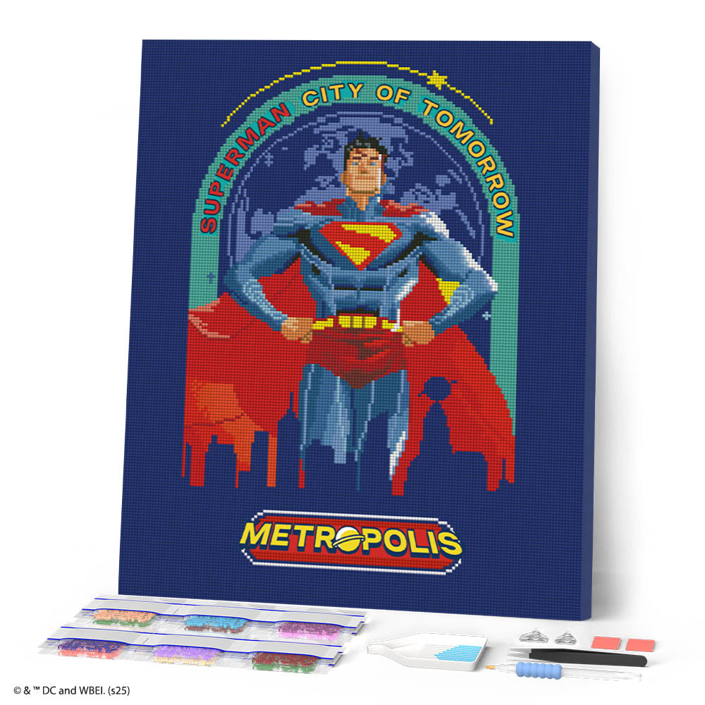 Charger l'image dans la galerie, Broderie Diamant - Superman Cité de Demain