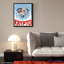 Charger l'image dans la galerie, Broderie Diamant - Krypto Volant - Superman 40x50cm toile tendue sur châssis